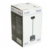 Светильник потолочный на подвесе Feron HL4588 GX53 230V max 12W черный D60x82mm