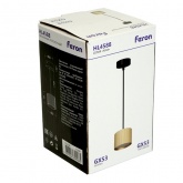 Светильник потолочный на подвесе Feron HL4588 GX53 230V max 12W золото + черный D60x82mm