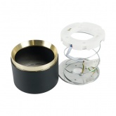 Светильник потолочный Feron HL459 под лампу GX53 230V max 12W черный + золото D82x60mm