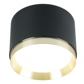 Светильник потолочный Feron HL459 под лампу GX53 230V max 12W черный + золото D82x60mm