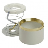 Светильник потолочный Feron HL459 под лампу GX53 230V max 12W белый + золото D82x60mm