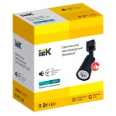 Светильник трековый однофазный ИЭК LED ДТО 1402 8W 4000К 560Lm 50° черный