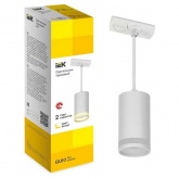 Светильник трековый однофазный подвесной ИЭК 4117 декоративный под лампу MR16 GU10 белый