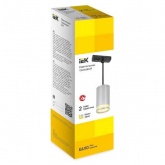 Светильник трековый однофазный подвесной ИЭК 4117 декоративный под лампу MR16 GU10 хром