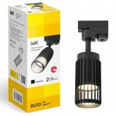 Светильник трековый однофазный поворотный ИЭК 4206 декоративный под лампу MR16 GU10 черный