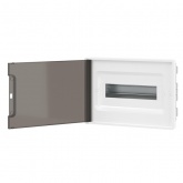 Щиток встраиваемый для полых стен DKC FRAME 12 модулей с тонированной дверцей с шиной IP40 белый