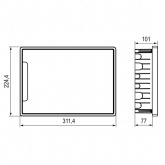 Щиток встраиваемый для полых стен DKC FRAME 12 модулей с тонированной дверцей с шиной IP40 белый
