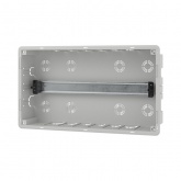 Щиток встраиваемый для полых стен DKC FRAME 18 модулей с тонированной дверцей с шиной IP40 белый