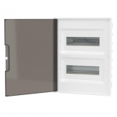 Щиток встраиваемый DKC FRAME 24 (2х12) модулей с тонированной дверцей с шиной IP40 белый