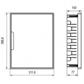 Щиток встраиваемый для полых стен DKC FRAME 24 модулей с тонированной дверцей с шиной IP40 белый