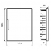 Щиток встраиваемый для полых стен DKC FRAME 24 модулей с прозрачной дверцей с шиной IP40 белый