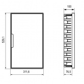 Щиток встраиваемый DKC FRAME 36 (3х12) модулей с прозрачной дверцей с шиной IP40 белый