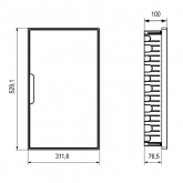 Щиток встраиваемый для полых стен DKC FRAME 36 модулей с прозрачной дверцей с шиной IP40 белый