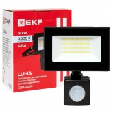 Прожектор светодиодный EKF СДО-3003 30W 6500K 2400Lm IP54 с инфракрасным датчиком движения