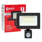 Прожектор светодиодный EKF СДО-3004 50W 6500K 4000Lm IP54 с инфракрасным датчиком движения