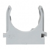 Держатель для труб (клипса) EKF Plast d25мм под монтажный пистолет [упак.100шт] серый