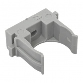 Держатель для труб (клипса) EKF Plast d25мм под монтажный пистолет [упак.100шт] серый