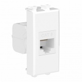 Розетка DKC Avanti компьютерная RJ-45 модульная кат.6 1 модуль без шторок белое облако