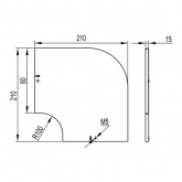 Крышка DKC CPO 90 на угол горизонтальный 90° основание 80 в комплекте с метизами и пластинами