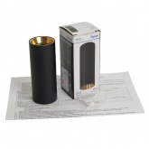 Светильник потолочный Feron ML101 Barrel под лампу MR11 max max 35W 230V черный + золото