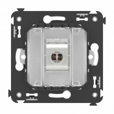 Компьютерная розетка RJ-45 без шторки в стену, кат.6 одинарная экранированная, Avanti, Белое обла