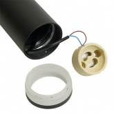 Светильник потолочный на подвесе Feron ML1008 Barrel Luna levitation MR11 35W 230V, черный, D40*H250