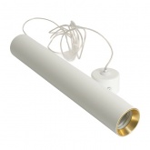 Светильник потолочный на подвесе Feron ML1018 Barrel levitation MR11 35W 230V белый+золото D40*H250