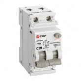Дифавтомат EKF PROxima АВДТ-63N 1P+N C20А 10мА тип АС однофазный электромеханический 6кА (дифференциальный автомат, АВДТ)
