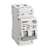 Дифавтомат EKF PROxima АВДТ-63N 1P+N C6А 30мА тип АС однофазный электромеханический 6кА (дифференциальный автомат, АВДТ)