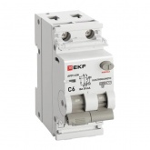Дифавтомат EKF PROxima АВДТ-63N 1P+N C6А 30мА тип АС однофазный электромеханический 6кА (дифференциальный автомат, АВДТ)