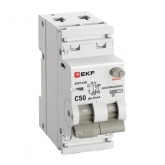 Дифавтомат EKF PROxima АВДТ-63N 1P+N C50А 30мА тип АС однофазный электромеханический 6кА (дифференциальный автомат, АВДТ)