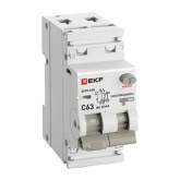Дифавтомат EKF PROxima АВДТ-63N 1P+N C63А 30мА тип АС однофазный электромеханический 6кА (дифференциальный автомат, АВДТ)