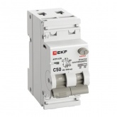 Дифавтомат EKF PROxima АВДТ-63N (S) 1P+N C50А 300мА тип АС однофазный селективный электромех. 6кА (дифференциальный автомат, АВДТ)