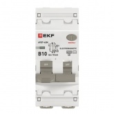 Дифавтомат EKF PROxima АВДТ-63N 1P+N B10А 10мА тип АС однофазный электромеханический 6кА (дифференциальный автомат, АВДТ)