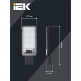 Консольный светодиодный светильник ИЭК LED ДКУ 1011-75Ш 75W 5000K IP65 черный d50mm