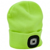 Шапка с фонариком 215х205х5 желтый (фонарь 66х50х15мм съемный; аккум. 3.7В/200mAh) 3 режима свечения