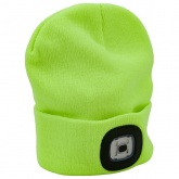 Шапка с фонариком 215х205х5 желтый (фонарь 66х50х15мм съемный; аккум. 3.7В/200mAh) 3 режима свечения