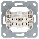 Розетка без заземления со шторками Jasmart G 16А, белый глянцевый