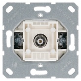 Розетка TV Jasmart G d9.5мм оконечная, белый глянцевый