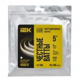 Светодиодная COB лента ИЭК 312LED 8Вт/м 4000К 24В IP20 5000х8мм (упаковка 5 м)