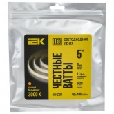 Светодиодная COB лента ИЭК 480LED 11Вт/м 3000К 24В IP20 5000х8мм (упаковка 5 м)