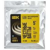 Светодиодная COB лента ИЭК 480LED 11Вт/м 6500К 24В IP20 5000х8мм (упаковка 5 м)