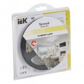 Лента светодиодная ИЭК LED LSR 2835 WW 60Led/m 6W/m 3000K 24V IP20 теплый белый 8mm (уп. 5м)