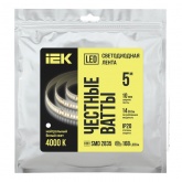 Лента светодиодная ИЭК LED 2835 168Led/m 14W/m 4000K 24V IP20 белый 10mm (уп. 5м)