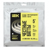 Лента светодиодная ИЭК LED 2835 240Led/m 22W/m 4000K 24V IP20 белый 10mm (уп. 5м)