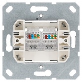 Интернет-розетка RJ45 Jasmart G двойная категория 5, белый глянцевый