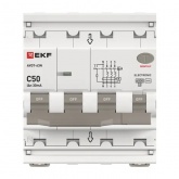 Дифавтомат EKF PROxima АВДТ-63N 3P+N 50А 30мА характеристика C тип АС трехфазный электронный 6кА (дифференциальный автомат, АВДТ)