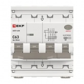 Дифавтомат EKF PROxima АВДТ-63N 3P+N 63А 30мА характеристика C тип АС трехфазный электронный 6кА (дифференциальный автомат, АВДТ)