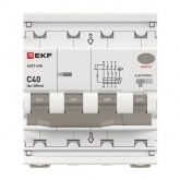 Дифавтомат EKF PROxima АВДТ-63N 3P+N 40А 300мА характеристика C тип АС трехфазный электронный 6кА (дифференциальный автомат, АВДТ)