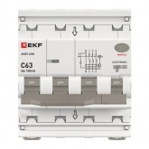 Дифавтомат EKF PROxima АВДТ-63N 3P+N 63А 100мА характеристика C тип А трехфазный электронный 6кА (дифференциальный автомат, АВДТ)